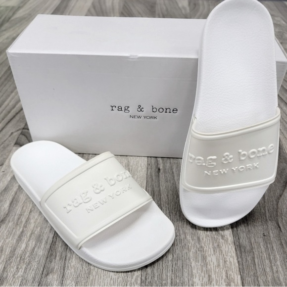 rag & bone Shoes - RAG & BONE New York signature off white pool slides 8 NIB
